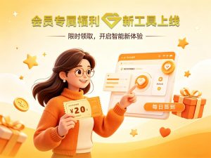会员福利升级+新工具上线