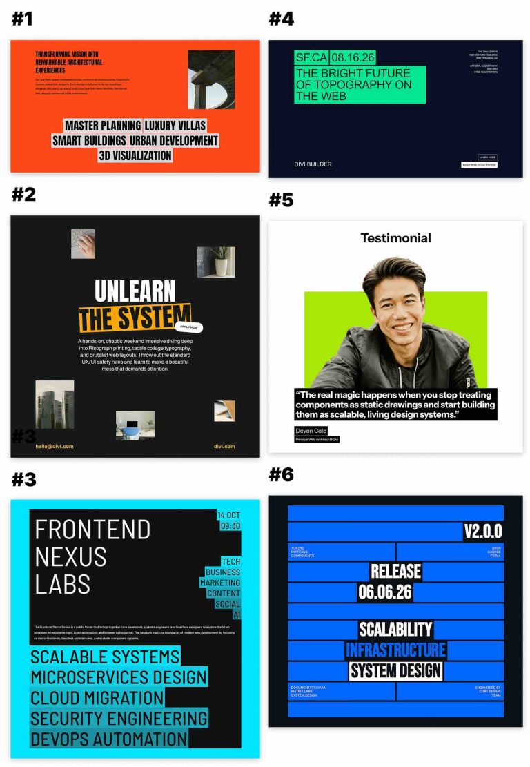6 Text With Background Designs For Divi